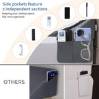 بالشتک گوه‌ای تخت پادشاه وکیا برای پشت‌سری/پرکننده شکاف تخت/بالشت پشت‌سری، بالشتک گوه‌ای برای شکاف پشت‌سری (0-6 اینچ)، بالشتک شکاف تخت، جلوگیری از گم شدن بالشت‌هایتان، تلفن