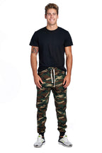 PROGO USA Men's Joggers Sweatpants Basic Fleece Marled Jogger Pant Elastic Waist (Medium, Forest Camouflage) - Grand Goldman