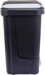 Step N' Sort 11 Gallon, Dual Trash and Recycling Bin with Slow Close Lid,Black,40 Liter,SNS402-B