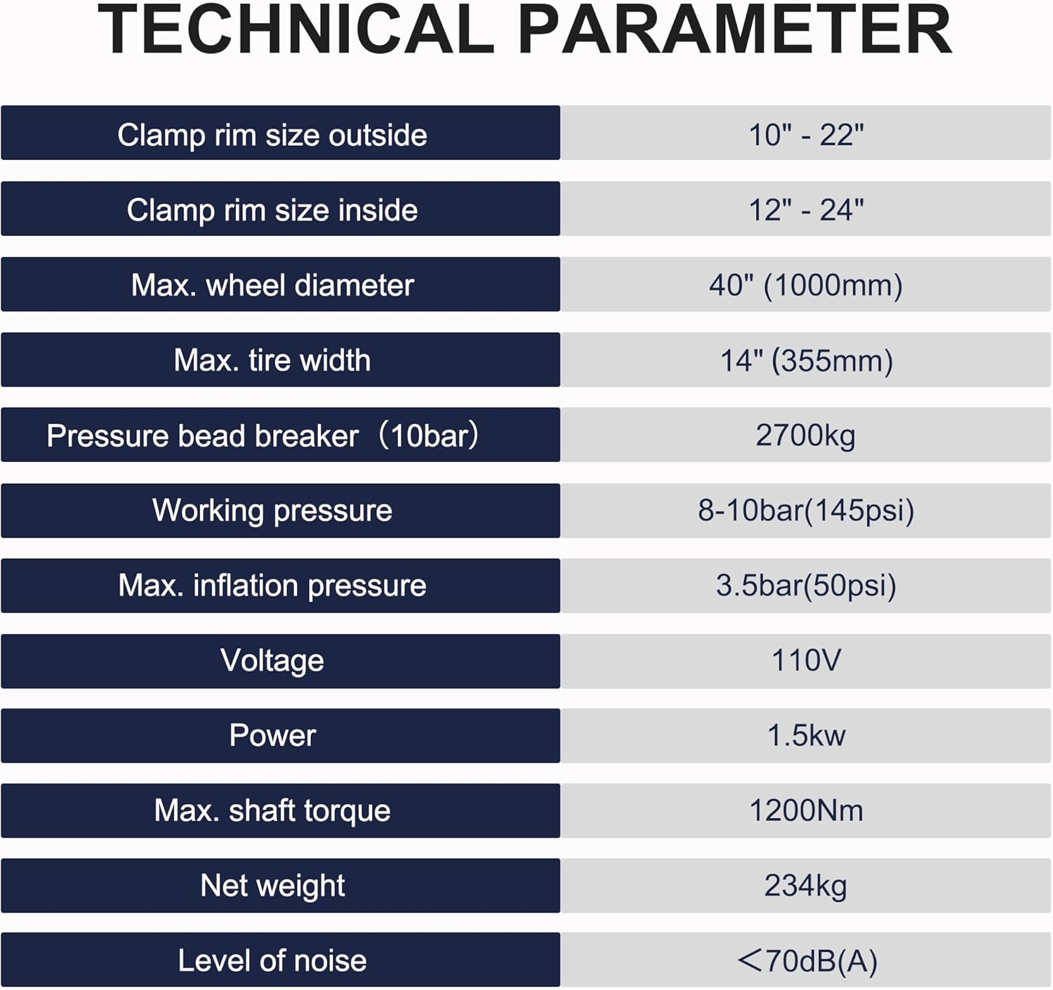WEIZE 2 HP Tire Changer Automatic Wheel Changers Rim Clamp Assist with 2 Arms Repair Helpers Equipments, for Car, Garage, ATV,Heavy Duty Vehicle