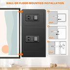 7.5 Cuft Extra Large Safes for Home Use with TWO DOOR, Fireproof Home Safe Box with Electronic Keypad, Spare Key, Smart Alarm, Mute Mode, Anti-theft Fire proof Safe for Documents, Jewelry, Medicines