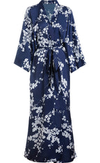 Aensso Long Soft Lightweight Silky Kimonos Robes for Women, Luxury Japanese Floral Womens Kimono Robe