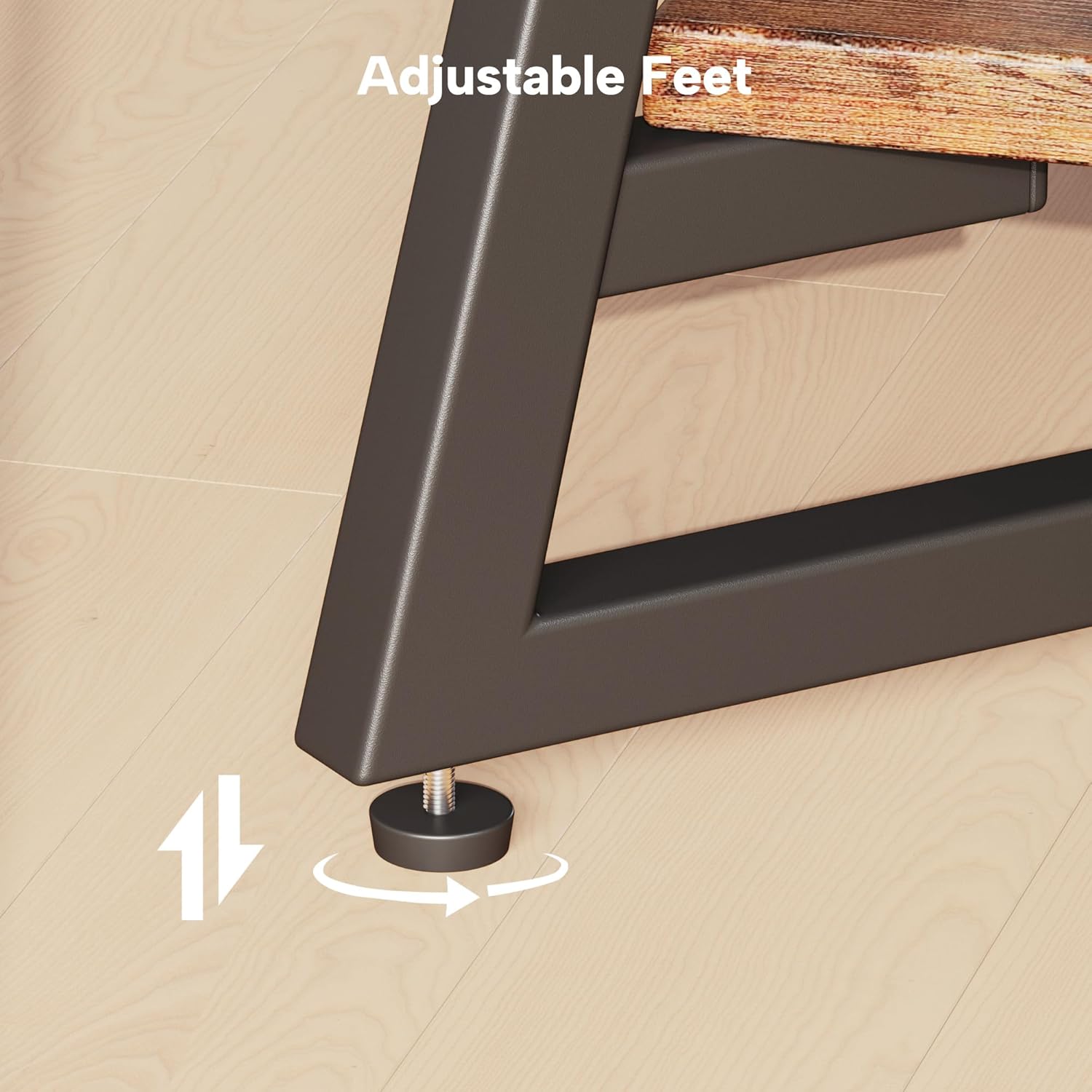 Round Coffee Table, Small Circle Coffee Table with Storage, Modern Wood Round Center Table for Living Room, Home Office, Small Space, Easy Assembly, Rustic Brown