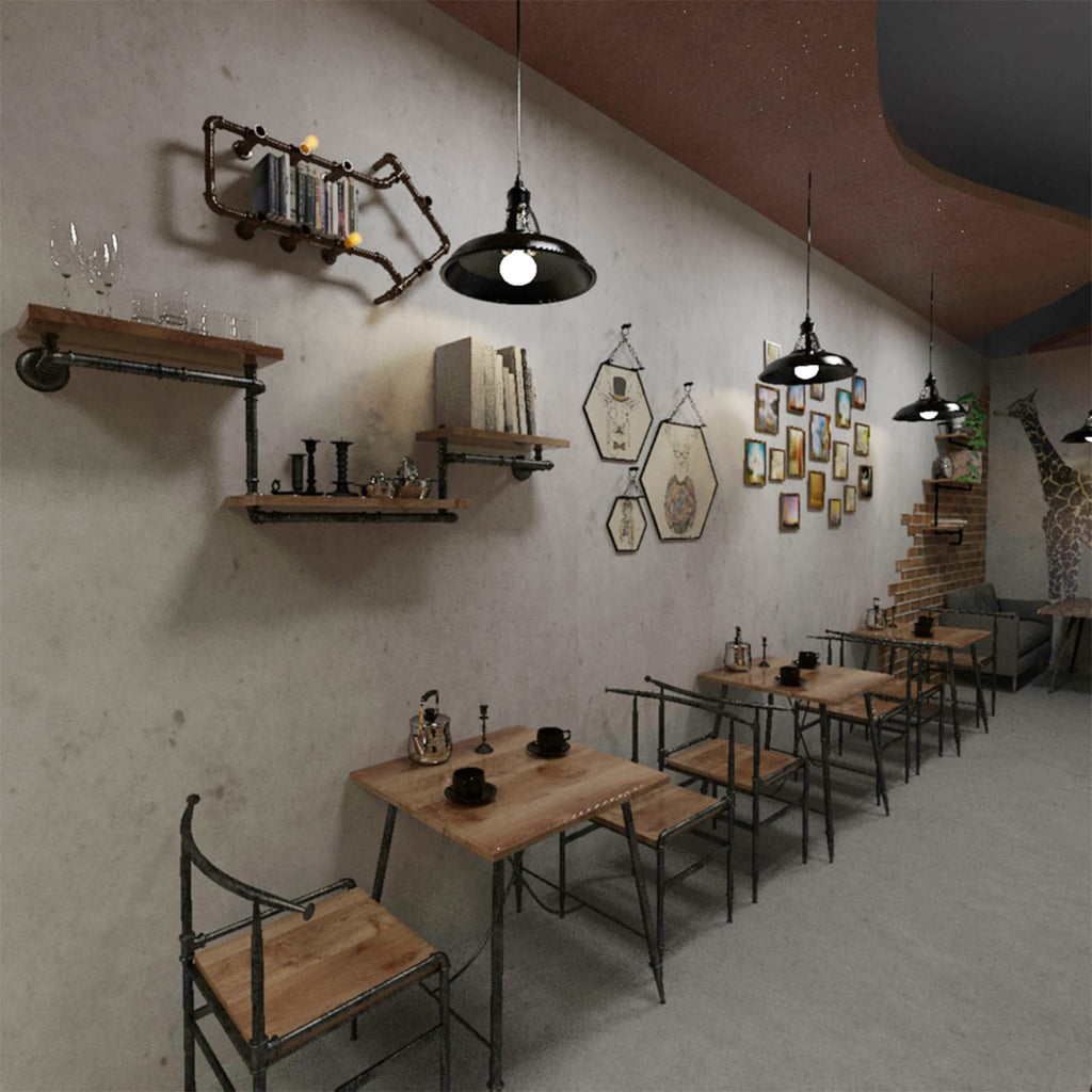 3yecao 31"×591" 3D Extra Wide Thick Grey Concrete Wallpaper Peel Stick Large Size Light Gray Concrete Cement Contact Paper Vinyl Stained Matte Textured Wall Sticker for Office Bathroom Bedroom Walls