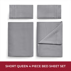 Mellanni Queen Sheets Set - 4 PC Iconic Collection Bedding Sheets & Pillowcases - Hotel Luxury, Extra Soft, Cooling Bed Sheets - for Women, Men, Kids & Teens (Queen, White)
