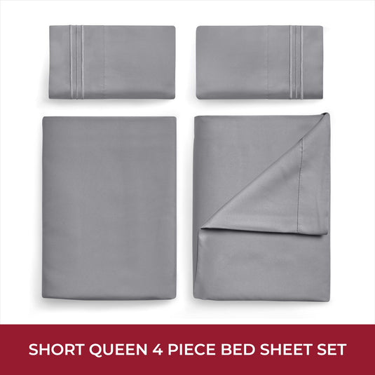 Mellanni Queen Sheets Set - 4 PC Iconic Collection Bedding Sheets & Pillowcases - Hotel Luxury, Extra Soft, Cooling Bed Sheets - for Women, Men, Kids & Teens (Queen, White)