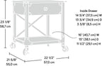 Sauder Steel River Side Table, L: 22.44" x W: 21.65" x H: 23.11", Carbon Oak Finish
