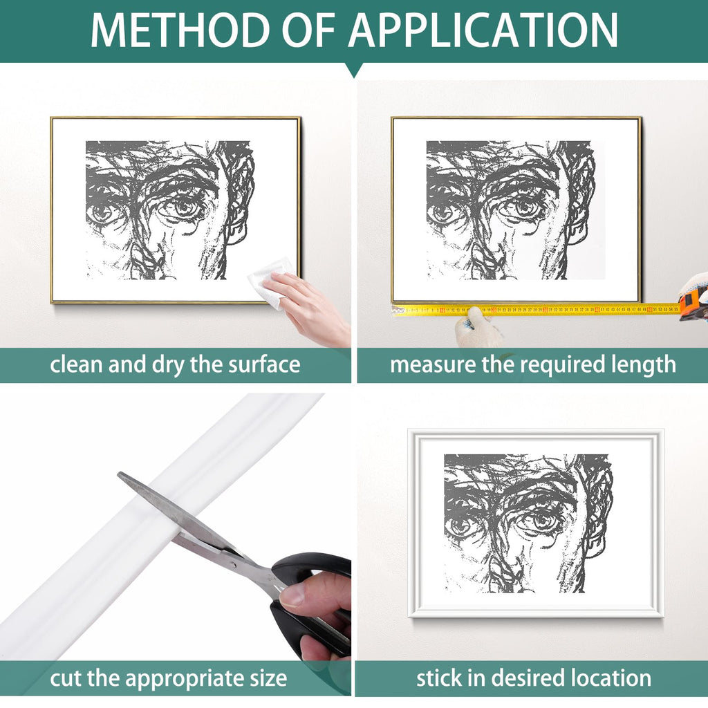 Xbaiyanr 10 Ft x 1.3'' Peel and Stick Wall Molding Trim,Chair Rail Wainscoting Panel,Self-Adhesive Flexible Molding Trim for Home Decoration & Wall Protection(White)