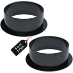 Duct Connector Flange 4 inch by Wadoy, 4 Pack ABS Quality Air Conditioner Exhaust Hose Flange Wall Mount for Heating Cooling Ventilation HVAC System Dryer Vent Wall Plate