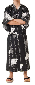 Dita Tokyoin Traditional Made In Japan Cotton Yukata Robe (Japanese Pajama Kimono) Easy Wearing set2