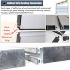 Metal Reusable Removable Flood Gate, Flood Preventing Barrier for Subways Garage, Thick Aluminum Flooding Water Barrier with Reflective Stickers, Length Customized(H-5.2ft(1.6m),L-8ft(2.44m))