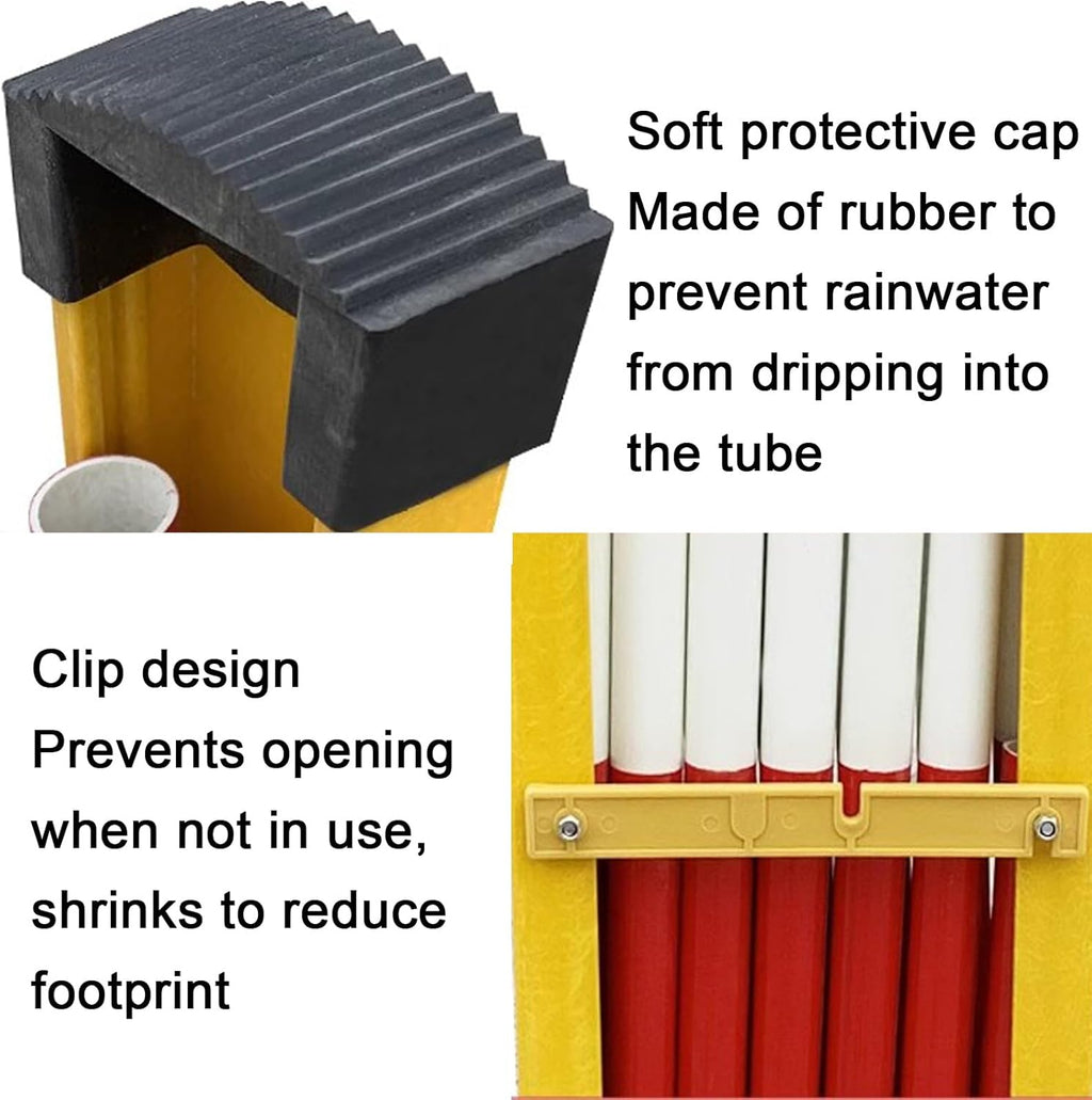 Expandable Metal Barricade, Mobile Parking Barrier Retractable Traffic Fence, Expandable Security Gate for Outdoor Road Garage,Rosso-1.2x8m