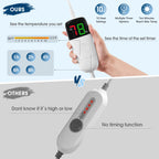 Elektrische Heizdecke mit Kunstpelz, Größe mit flauschigem Sherpa-Rücken, wärmende Plüschdecke Geschenk, weiche Heizdecken mit 10 Wärmeeinstellungen, 5 Zeiteinstellungen, ETL 50"x60", Anthrazitgrau