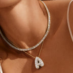 KissYan Bubble Letter Necklace, 14K Gold Plated Personalized Puffy Balloon Initial Pendant with Elegant Box Chain, Inlaid Square & Round CZ Stones for Women Dainty Jewelry Gifts (Gold R)