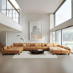 Large Modular Sofa, 248'' Sectional Sofa, Living Room Couch Sets with Storage, 16 Seats Big Couch for House, Office,Villa, Tan