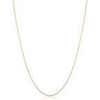 Kooljewelry 14k Yellow Gold Rope Chain Pendant Necklace (0.7 mm, 14 inch)