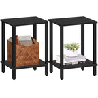 TUTOTAK End Table, Set of 2, Side Table, Nightstand, 2-Tier Storage Shelf, Sofa Table for Small Space, Living Room, Bed Room TB01BB035