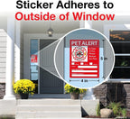Pet Alert Safety Fire Rescue Sticker - Save Our Pets Emergency Inside Decal - House Home Window Door Sign