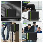 Sac ignifuge 5200℉, Nombreuses poches, Taille légale/Lettre/A4, Boîte à documents étanche avec fermeture éclair et serrure, Organisateur de documents importants à 4 couches, Coffre portable pour maison, voyage, bureau 17"x12"x5.3"