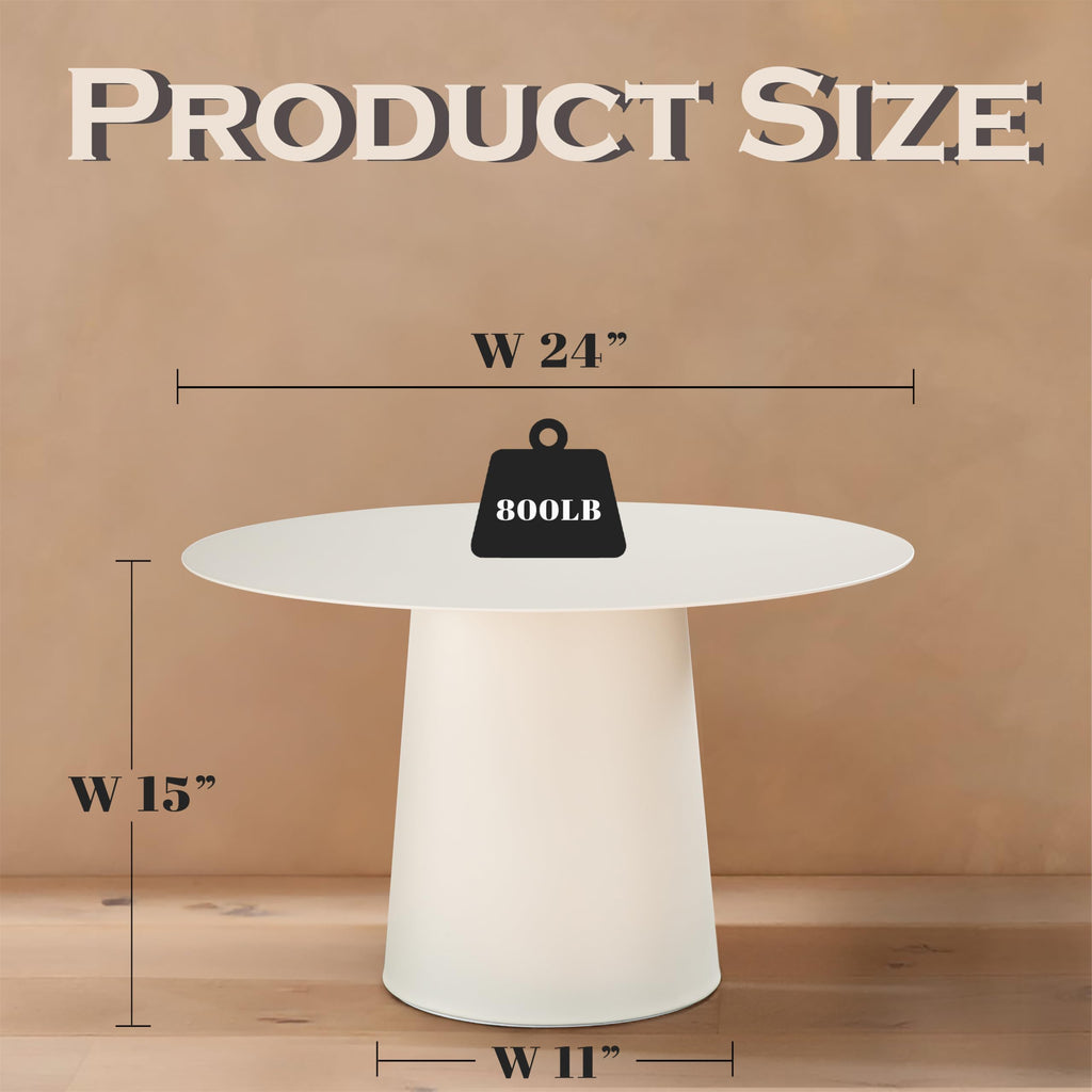 ALOADECOR W17.7 Modern and Contemporary Matte Black Single Round Coffee Table Sturdy Iron Base Elegant Design for Living Room Bedroom and Office Decor