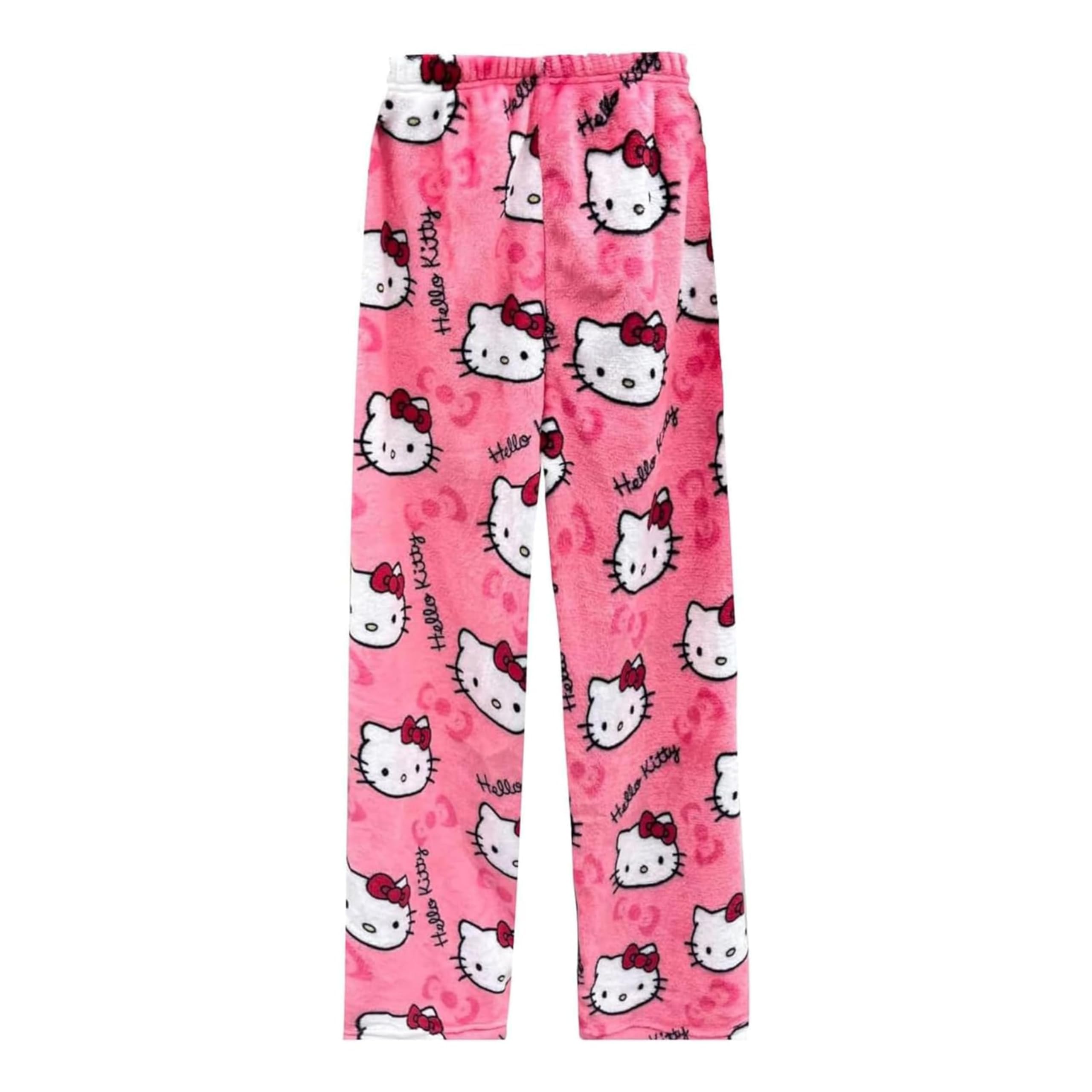 fmjgtt Women's Anime Cartoon Halloween Pajamas Flannel Comfortable Sleep Pajamas Kawaii Casual - Rose, Medium