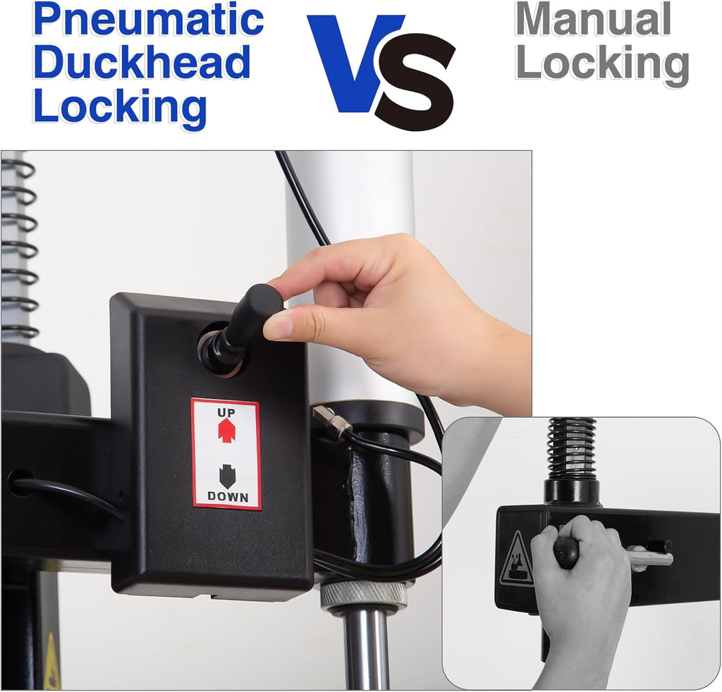 WEIZE 2 HP Tire Changer Automatic Wheel Changers Rim Clamp Assist with 2 Arms Repair Helpers Equipments, for Car, Garage, ATV,Heavy Duty Vehicle