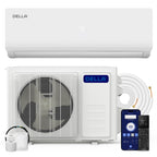 DELLA Vario Series 12000 BTU Mini Split Air Conditioner Work with Alexa with 1 Ton Pre-Charged Heat Pump Ductless Inverter System, 19 SEER2, Cools Up to 550 Sq. Ft,16.4ft Installation Kit Included
