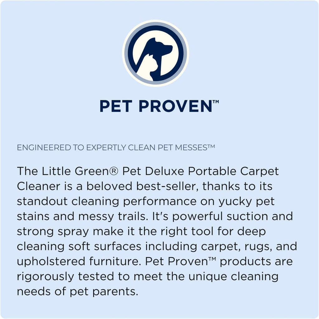 BISSELL Little Green Pet Deluxe Portable Carpet Cleaner and Car/Auto Detailer, 3353, Gray/Blue