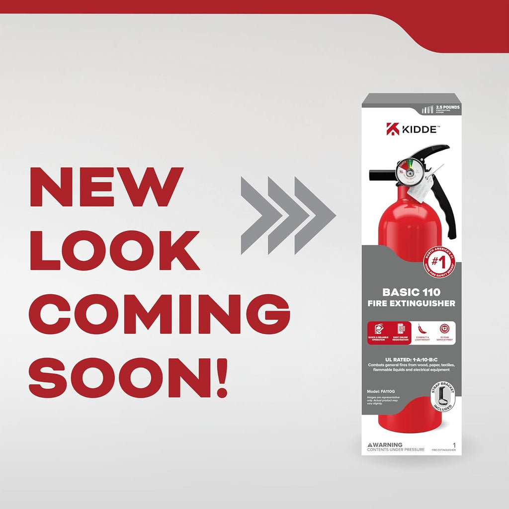 Kidde Multi Purpose Fire Extinguisher for Home, Office, Dorm, Residential, 1A10BC, 6 Pack