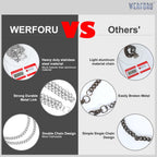 WERFORU Men Women Heavy Duty Wallet Chain Hip Hop Punk Jeans Chain Biker Motorcycle Keychain, Silver