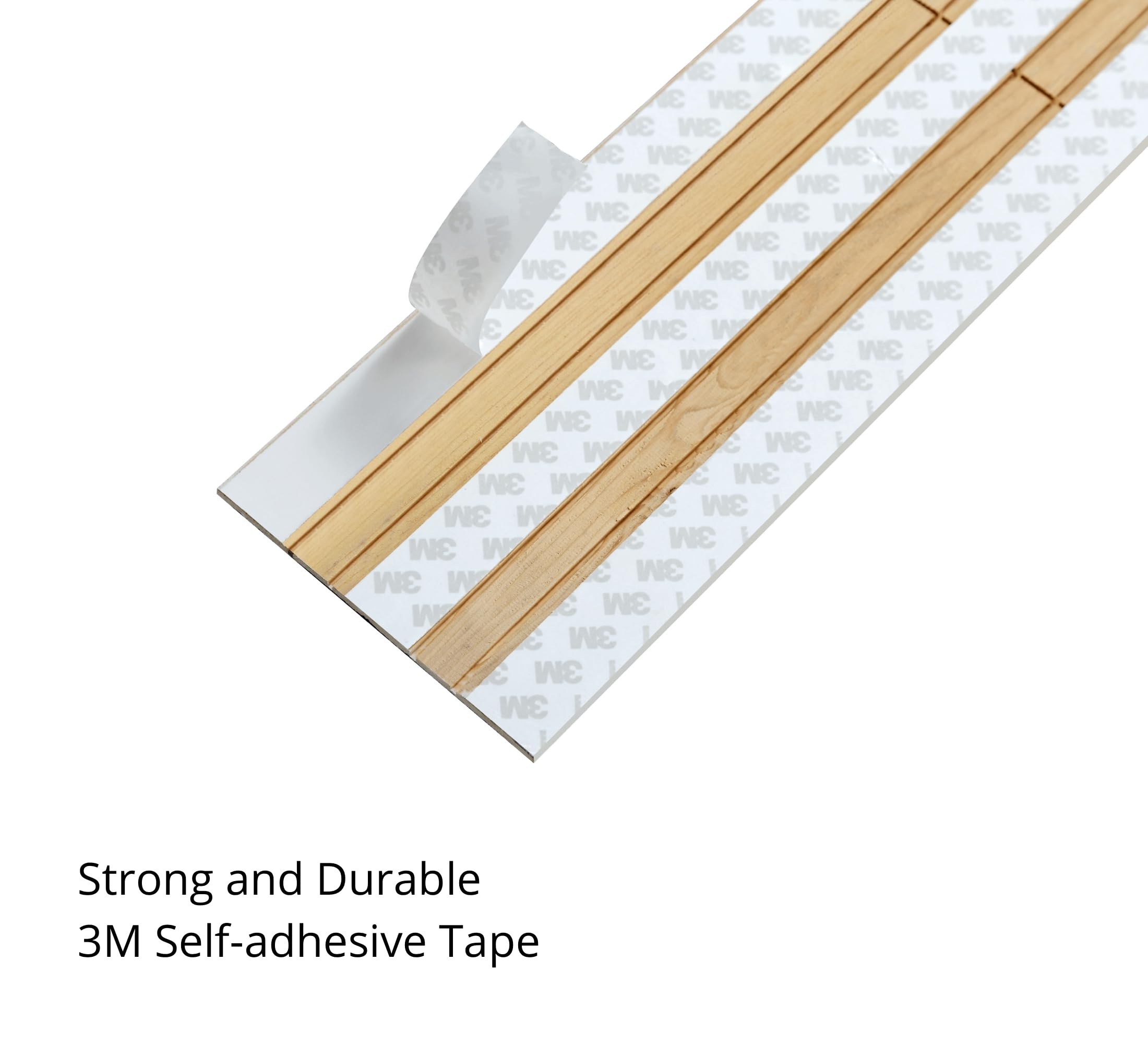 WoodyWalls Peel and Stick Wood Planks | Real Wood Wall Panels | Premium Set of 12 Wood Planks (19.5 sq. ft. per Box) Santorini (Pure White)