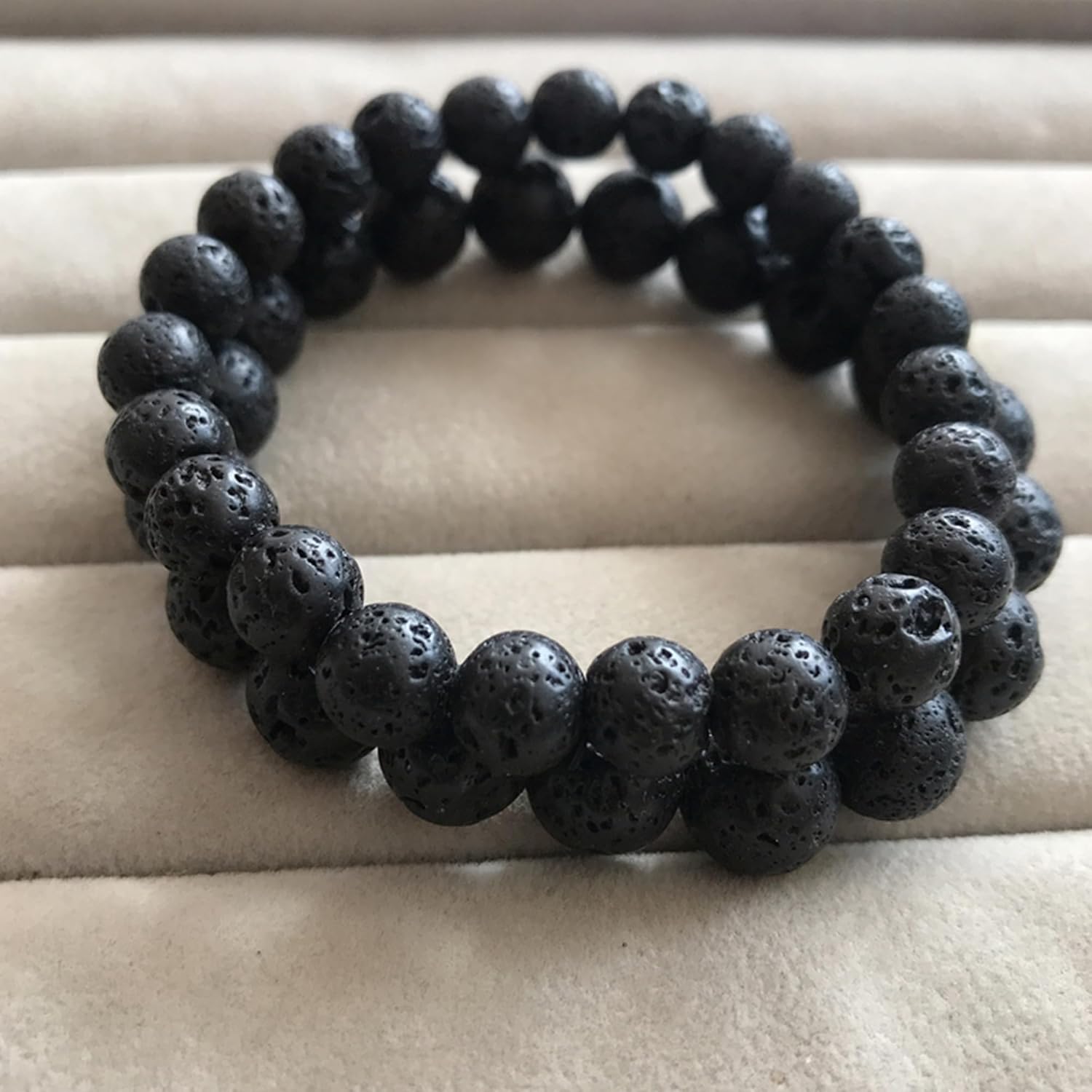 Lava Rock Protection Handmade Bracelets For Men Women Attract Wealth Chakra Feng Shui Stretchy Beaded Bracelets Lucky Anxiety Bracelets For Women (lava)