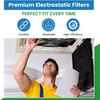 Filter Everything Reusable Air Filter 16x19x0.12, Part Number 917763 Nordyne Replacement, Aluminum HVAC & Furnace Washable Air Filter, Durable & Reusable Premium Replacement Set, 2 Pack