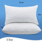 SUPA MODERN охлаждающие подушки для сна 2 шт. подушки из измельчённой пены с эффектом памяти регулируемые прохладные подушки для сна на боку, спине и животе роскошные гелевые подушки размера Queen комплект из 2 шт. съемные моющиеся чехлы