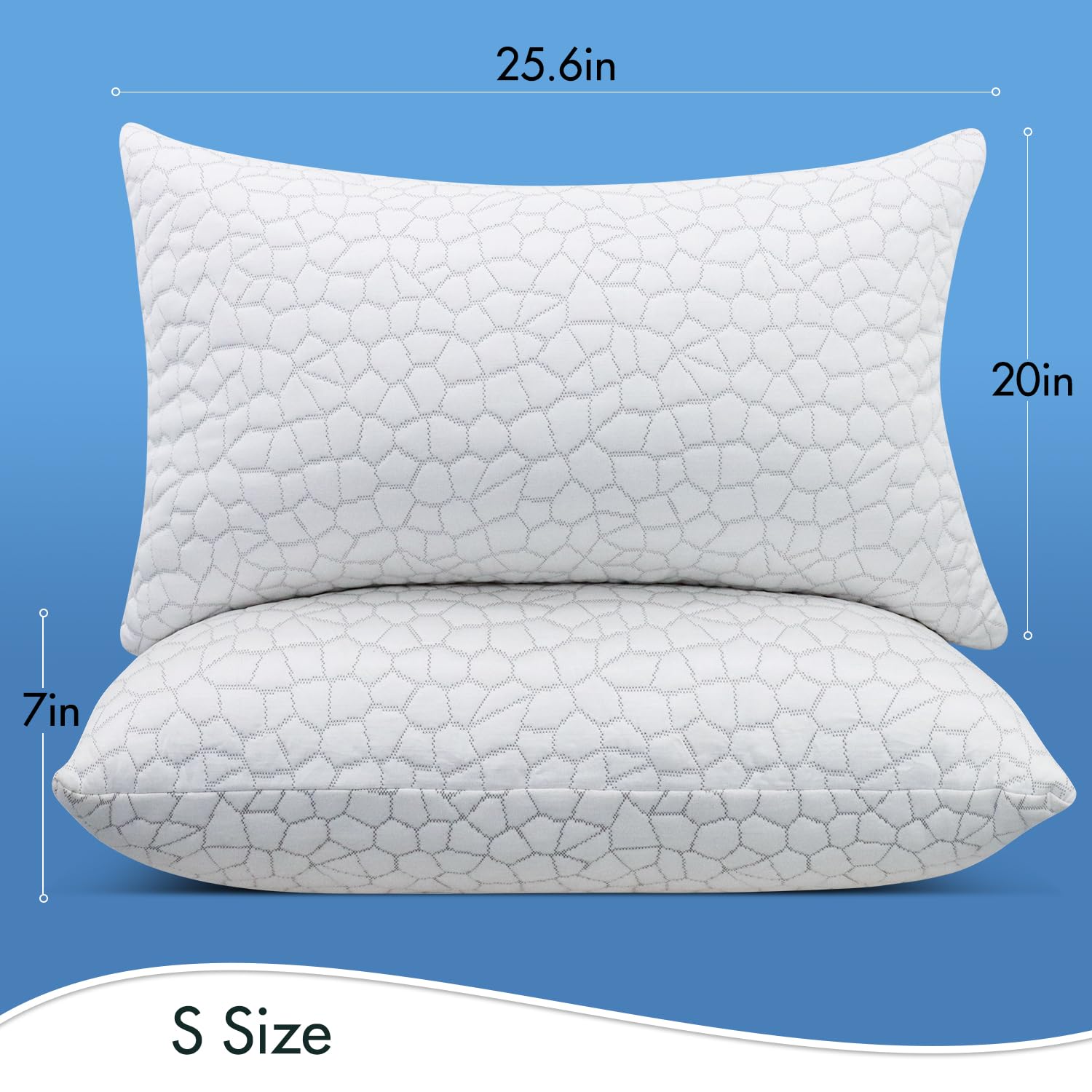 SUPA MODERN охлаждающие подушки для сна 2 шт. подушки из измельчённой пены с эффектом памяти регулируемые прохладные подушки для сна на боку, спине и животе роскошные гелевые подушки размера Queen комплект из 2 шт. съемные моющиеся чехлы