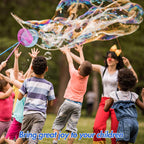 Lulu Home Konzentrierte Seifenblasenlösung, 1 L/33,8 OZ Nachfüllung für Seifenblasenmaschinen, Riesenseifenblasenstäbe und Gebläse - Bis zu 2,5 Gallonen für Kindergeburtstagsfeiern