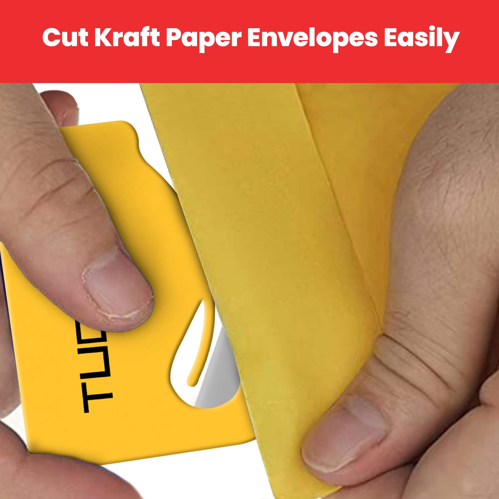 4 Pk Letter Opener Envelope Slitter - Mail Opener for Women, Men, Office, Home & Business. Envelope Opener with Safety Concealed Razor Blade and Guiding Tip for Perfect Cut - Set of 4 (Colors)