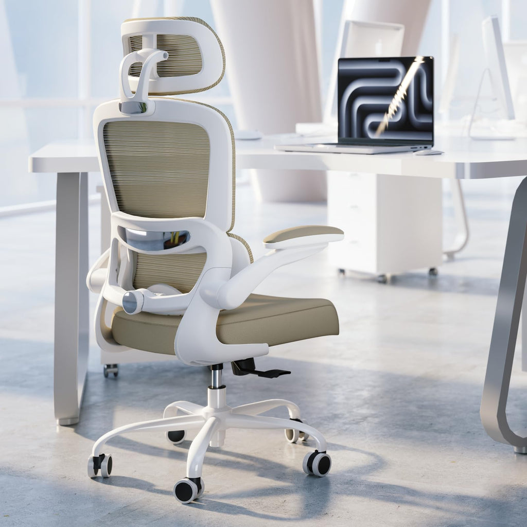 TRALT Office Chair Ergonomic Desk Chair, 330 LBS Home Mesh Office Desk Chairs with Wheels, Comfortable Gaming Chair, High Back Office Chair for Long Hours (Black)