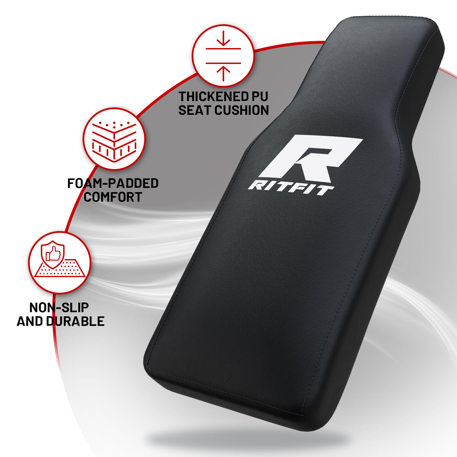 RitFit Leg Press Hack Squat Machine, Professional Adjustable Leg Press Machine for Home Gym with Linear Bearing, Specialty Hack Squat Machine for Full Lower Body Workout with Weight Storage Posts, Red