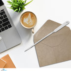 1InTheOffice Letter Opener, Stainless Steel Envelope Opener, Stainless Steel Hand Envelope Slitter (4 Pack)