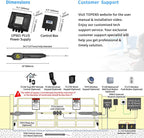 TOPENS JY9132 Automatic Gate Opener for Super Heavy Duty Dual Swing Gates Up to 20ft per Arm, Commercial Double Swing Gate Operator AC Powered with Remote Control Kit Solar Compatible