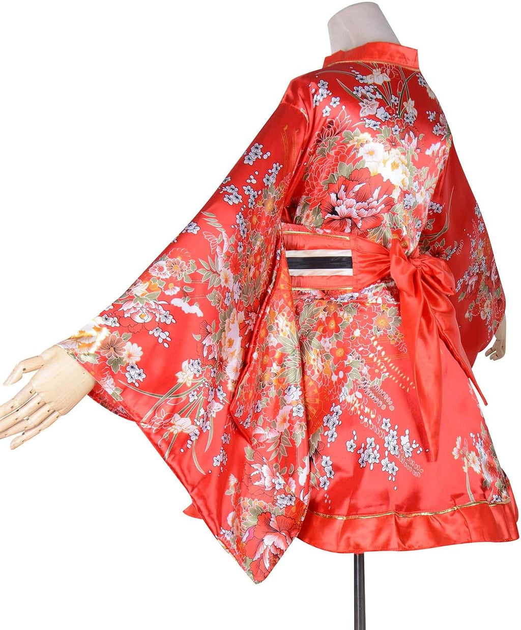 Kimono Costume Adult Japanese Geisha Floral Patten Gown Blossom Bathrobe Sleepwear With Obi Belt