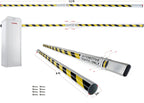 Parking Barrier Arm 12ft 2 pieces X 6 ft Aluminum Round Replacement Arm for Gate Operator (With Yellow/Black Stripes)