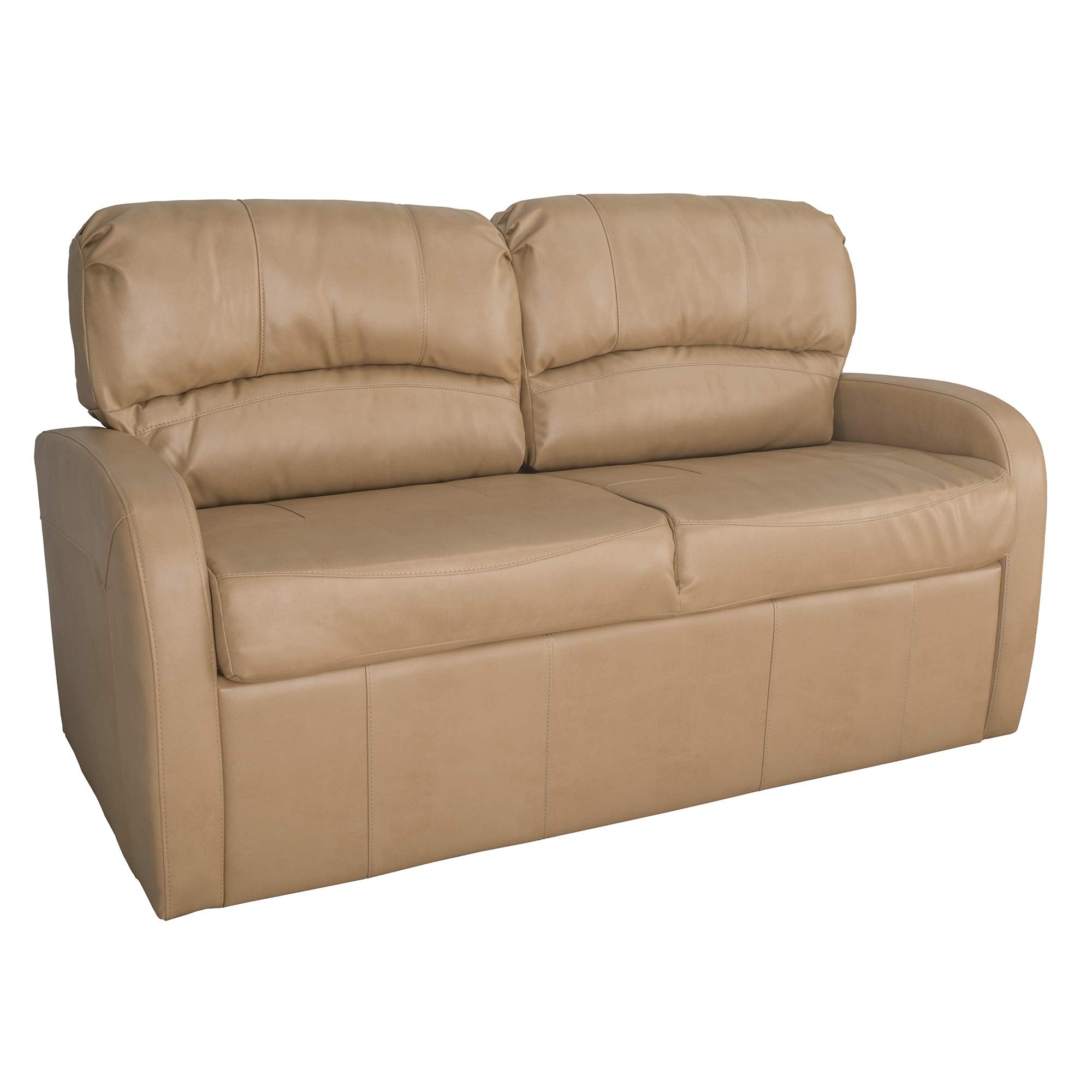 RecPro Charles Collection | 70" RV Jack Knife Sofa w/Arms | RV Sleeper Sofa | RV Couch | RV Living Room (Slideout) Furniture | RV Furniture | Camper Furniture | Chestnut