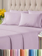 King 6 Piece Sheet Set - Breathable & Cooling Bed Sheets - Hotel Luxury Bed Sheets for Women, Men, Kids & Teens - Comfy Bedding with Deep Pockets & Easy Fit - Soft and Wrinkle Free - King White Sheets