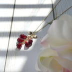 RainDesigns Custom Pomegranate Seed Necklace Make Your Own Gold Leaf Pomegranate Seed Fruit Necklace Handmade Personalized 14K Gold Plated DIY Gift For Women Girl