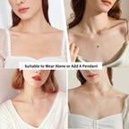 Colar de Corrente Folheado a Ouro 18k Jewlpire para Mulheres, Corrente de Cabo de 1,1mm Corrente de Ouro para Mulheres Brilhante e Resistente Colares de Corrente Femininos, 18 Polegadas