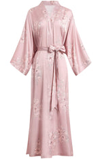Aensso Long Soft Lightweight Silky Kimonos Robes for Women, Luxury Japanese Floral Womens Kimono Robe