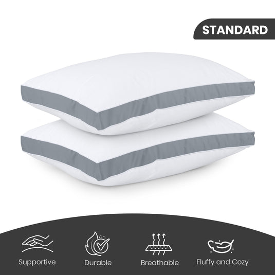 Utopia Bedding Bed Pillows for Sleeping Queen Size (White), Set of 2, Cooling Hotel Quality, Gusseted Pillow for Back, Stomach or Side Sleepers