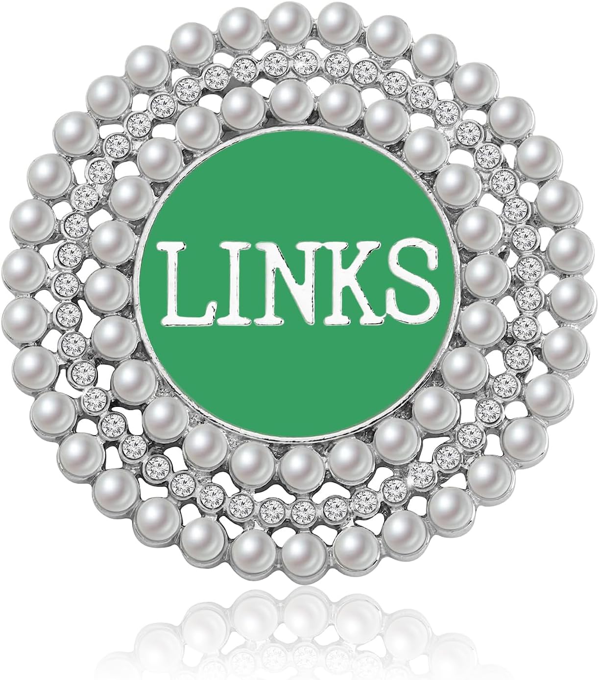Pearl Sorority Brooch for Women Greek Sorority Paraphernalia Gift Green Sisterhood Jewelry for Soror Sister